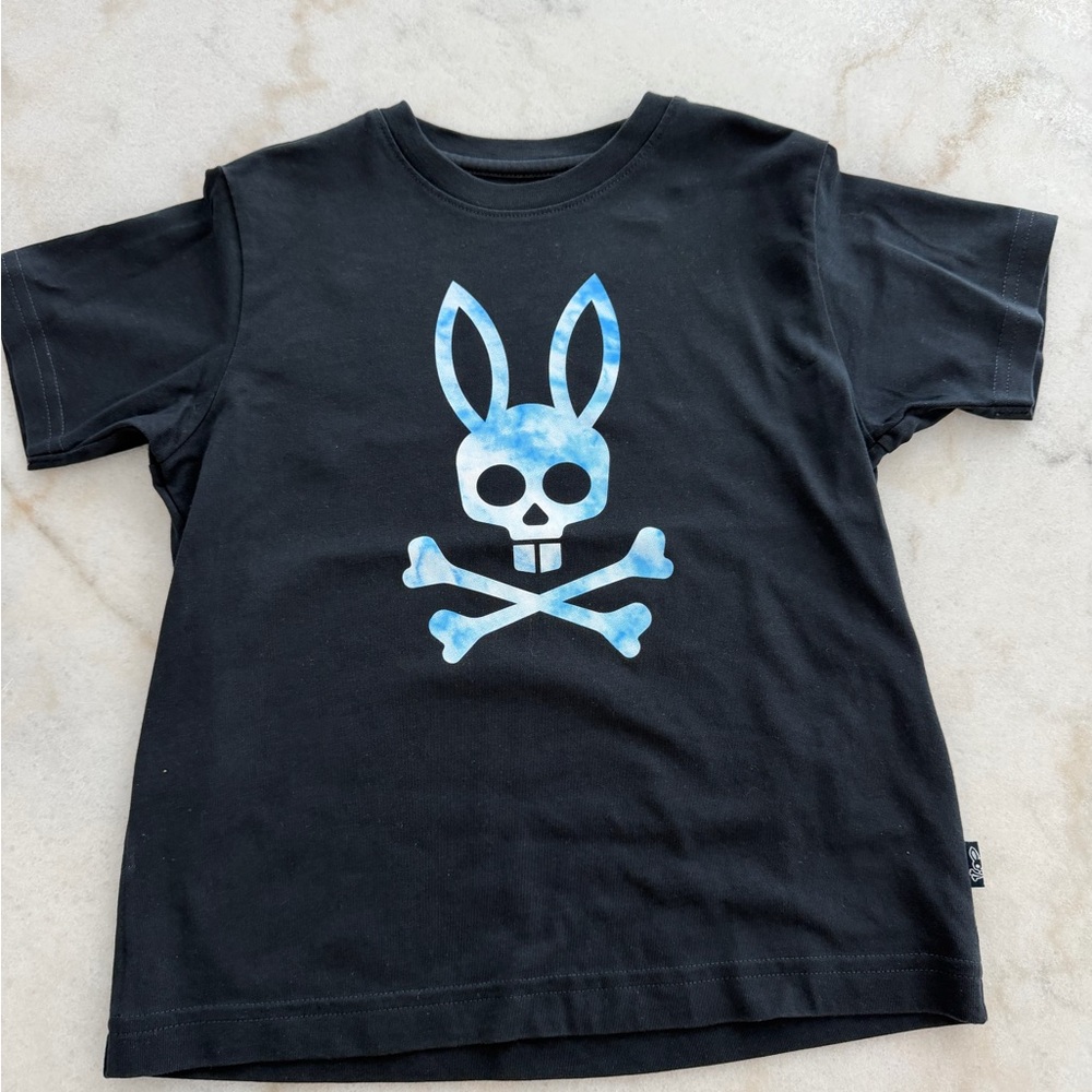 Psycho Bunny Navy Tee with Blue Graphic